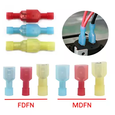 200X Fully Insulated Male Female Spade Terminal Quick Disconnect Wire Connectors • $15.99