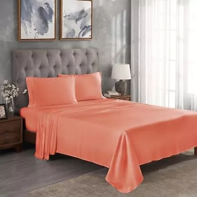 Modal From Beechwood 300 Thread Bed Sheet Set 1 Elastic Deep Pocket Fitted S... • $66.19
