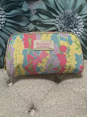 Lilly Pulitzer For Estee Lauder Makeup Cosmetics Travel Case Bag Pink Floral • $8.50