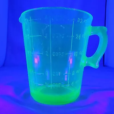 Vintage Green Vaseline Uranium Glass Measuring Cup Lot B • $12.50
