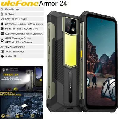 4G LTE 22000mAh Ulefone Armor 24 Rugged Phone Android Mobile Waterproof Dual SIM • $581.77