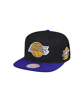 Men's Mitchell & Ness Black/Purple NBA Los Angeles Lakers Patches 2 Tone HWC • $24.95