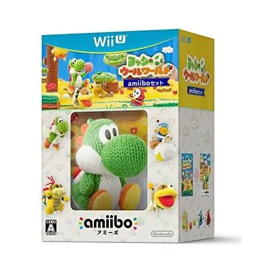 Nintendo Amiibo Knitted Yoshi Woolworld Wooly World Wii U NEW From Japan FS • £147.44