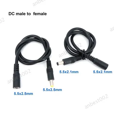 5.5x2.1 2.5mm 7A 12v DC Male To Female Power Supply Connector Cable Plug Cord • £4.91