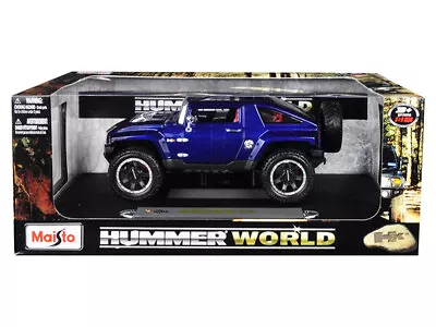 Hummer HX Concept Dark Blue Metallic Hummer World 1/18 Diecast Car Maisto • $60.25