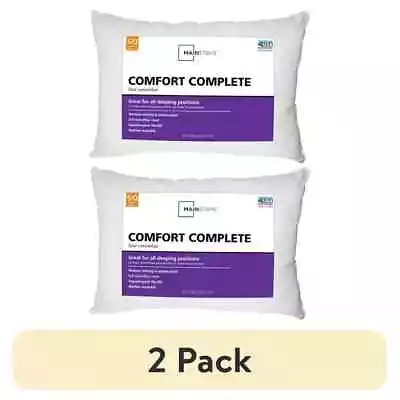 (2 Pack) Mainstays Comfort Complete Bed Pillow Standard/Queen • $11.79