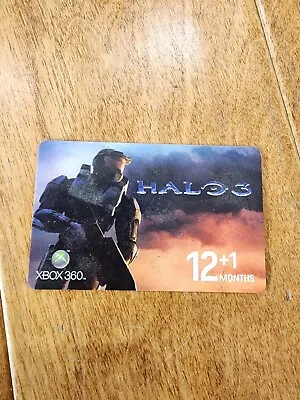 Rare!!!! Halo 3 XBOX LIVE 12 Month +1 Gold Membership Card USED • $60