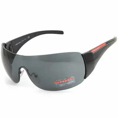 $348.95 • Buy Prada Sport PS02LS 1AB1A1 Black/Grey Unisex Shield Designer Sunglasses
