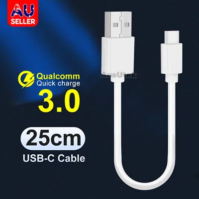 PowerBank Replace Short USB-C Cable Fast Charge For Samsung SONY GOOGLE Type-C • $5.99