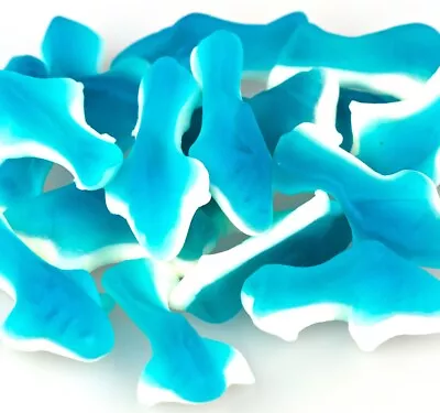 Sunrise 5 Lb GUMMI Mini SHARKS Blue Raspberry Marshmallow Gummy Candy Sealed Bag • $25.99