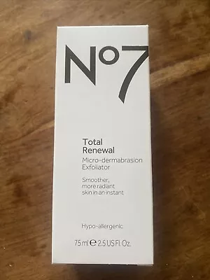 No7 Total Renewal Micro-dermabrasion Face Exfoliator 75ml • £2.99