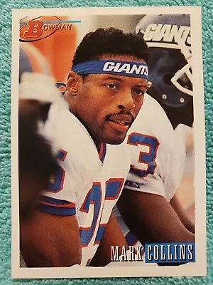 1993 Bowman Mark Collins #326 New York Giants  • $1.44