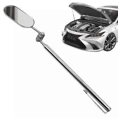 Inspection Mirror  Lighted Mechanic Telescoping Illuminate Swivel Extendable • $7.91