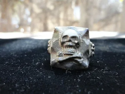 Vtg~(MEXICO)~MEMENTO MORI ~ SKULL & CROSSBONES( BIKER) RING! SZ.10.5***  • $98