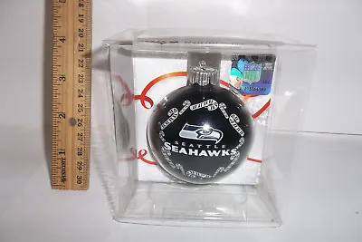 $10.95 • Buy SEATTLE SEAHAWKS Christmas Tree Ornament NFL Round Glass 2 5/8 Ball Party Gift