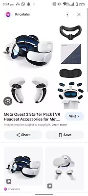 Meta Quest 2 128GB VR Headset - White With Controllers And Case New • $330