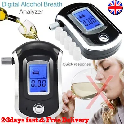 £9.59 • Buy Digital Breath Alcohol Analyzer Tester LCD Breathalyzer Test Detector UK