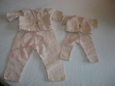 2 Sets Of Very Old Vintage Flannel Pajamas PJ's For Baby Doll  • $4.99