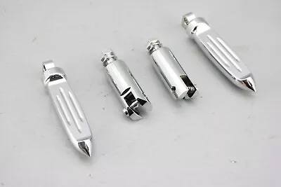 Billet CHROME Rear Back Passenger Foot Peg Kit For 2000-2017 Harley Softail • $48.60