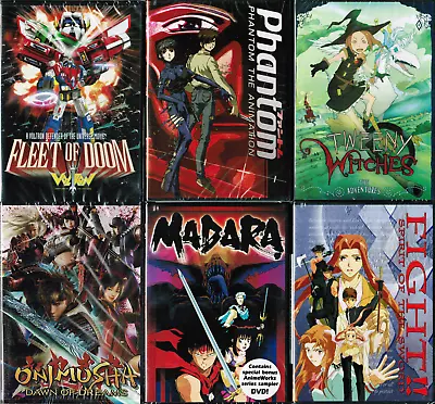 Lot Of 6 New Anime DVD Movie OVA Voltron Madara Phantom Onimusha Spirit Of Sword • $17.99