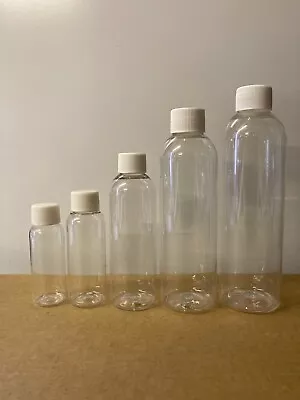 £6.99 • Buy 30ml 50ml 100ml 200m 250ml Empty Plastic Bottles Travel Caps For Hand Gels UK