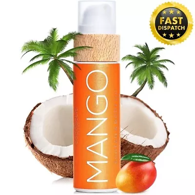 COCOSOLIS MANGO Organic Suntan & Body Oil 110ml Quick Tan In The Sun & Solarium • £34.95