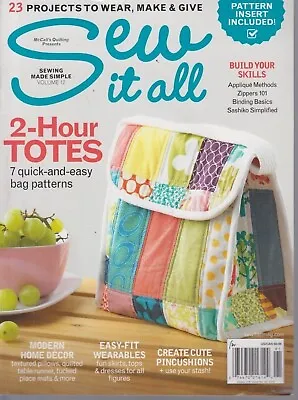 $9.99 • Buy McCall's Quilting Presents Sew It All 2018 Pattern Insert Included