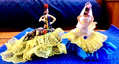 Marin Chiclana Spanish Flamenco Dancers 5.5  Dolls Vintage NM • $28.49