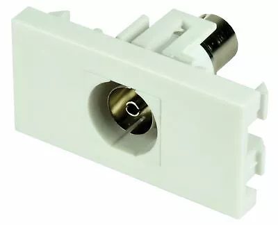 Wall Plate Module Outlet Faceplate Coaxial Coax Socket Aerial Connector Adapter • £34.92