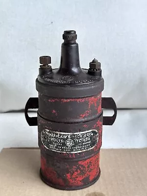 Vintage American Bosch Coil 6 Volts TC-606 Type CLA6A2 Red Automobile Antique • $121.95