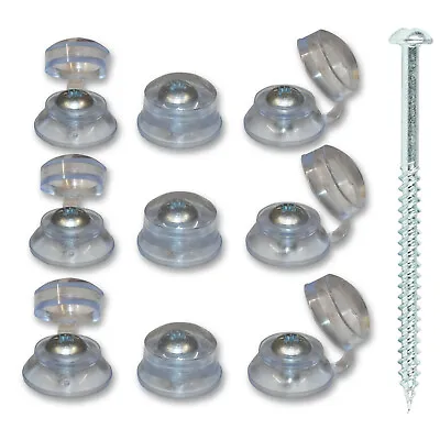 £7.29 • Buy 2  (50mm) ZINC PLATED ROOFING SCREWS WITH CLEAR WATERPROOF PLASTIC CAP + WASHER