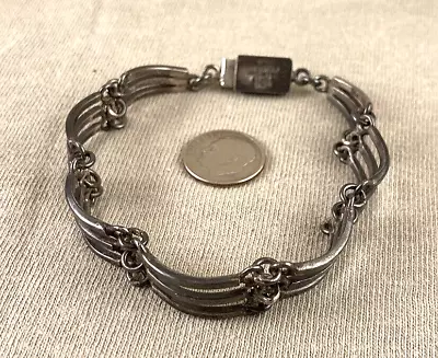 Vintage .925 Sterling Silver Bracelet 7.25  L Hallmarked Vgc • £28.50