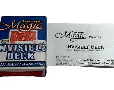 Invisible RED Deck Magic Trick By Royal - Close-Up Street Best Card Trick EVER • $13