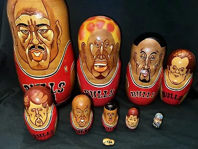 Michael Jordan #23 Chicago Bulls Pippen Rodman Kukoc 1997 NESTING DOLL 10 PCS!!! • $149.99