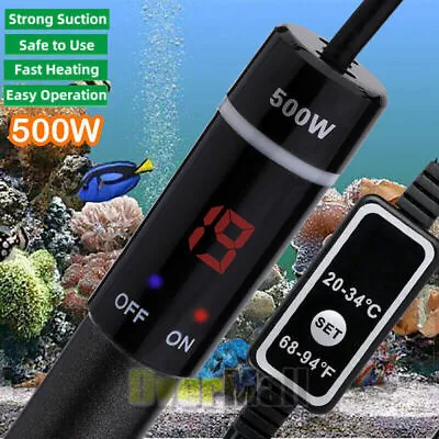 500W LCD Digital Aquarium Heater Anti-Explosion Electronic Thermostat Fish Tank • $23.99