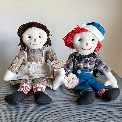 Raggedy Ann & Andy Doll Set Ltd Ed 1918 Volland Reproduction Applause #6288/7500 • $60