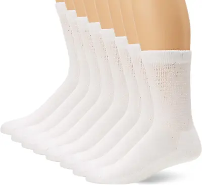 MediPEDS 8 Pair Diabetic Crew Socks With Non Binding Top Men Size 12-14 Coolmax • $26.34