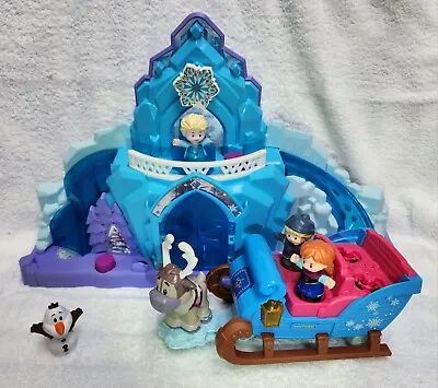 FROZEN - Little People Fisher-Price  Disney Elsa's Ice Palace Castle + Sleigh • $95