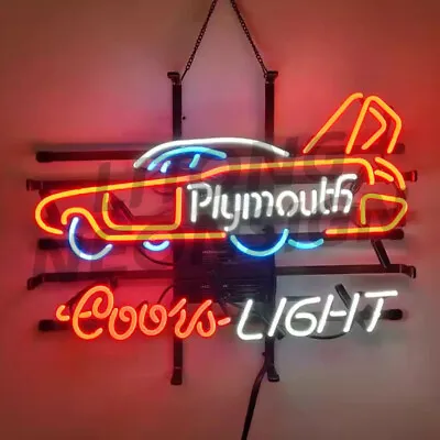 Racing Car Coors Light Neon Sign 19x15 Real Glass Beer Bar Pub Store Wall Decor • $138.84