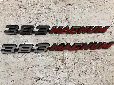 $179.99 • Buy 1971-1972 Charger And Super Bee 383 MAGNUM Hood Emblems With Power Bulge Hoods