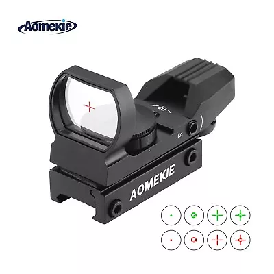 Red Green Dot Rifle Scope 4 Reticles Reflex Sight Tactical With 20mm Mount Rail • $24.90