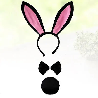  3 Pcs Bunny Tail And Bowtie Accessories For Girls Rabbit Ears • £5.69
