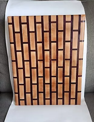 Handmade Massive Cutting Board Brick Pattern End Grain. • $180