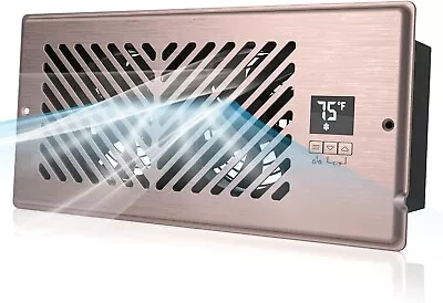 4  X 10 Register Booster Fan With Thermostat Control Quiet Smart Register Vent • $49.99