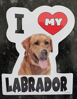 Yellow Labrador Dog Magnet Automobile Display Love My Puppy Waterproof And Cute • $2.99