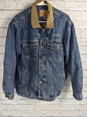 Rare Vintage Goodyear Tires  Blue Denim Jean Jacket Size Medium Swingster • $34