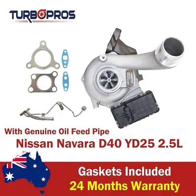 $883.50 • Buy Billet Turbo Charger+Genuine Oil Feed Pipe For Nissan Navara D40 YD25 2.5L 2010+