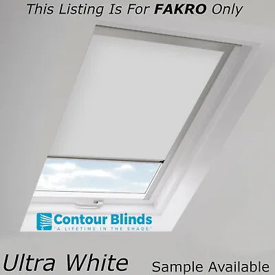White Blackout Blinds For Fakro Roof Windows In Eight Different Colours • £0.99