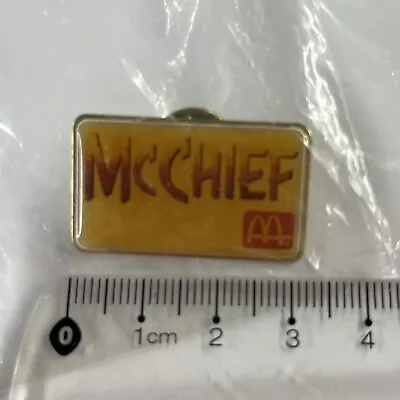 SEALED Superb McDonalds Fast Food Restaurant McChief Collectible Pin Badge • £5.62