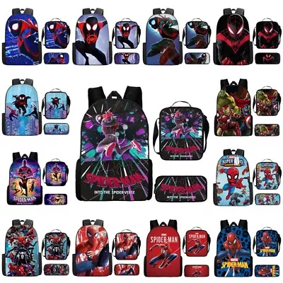 Marvel Spider Man School Backpack Lunch Bag Travel Rucksack Pencil Case Set Gift • £11.99